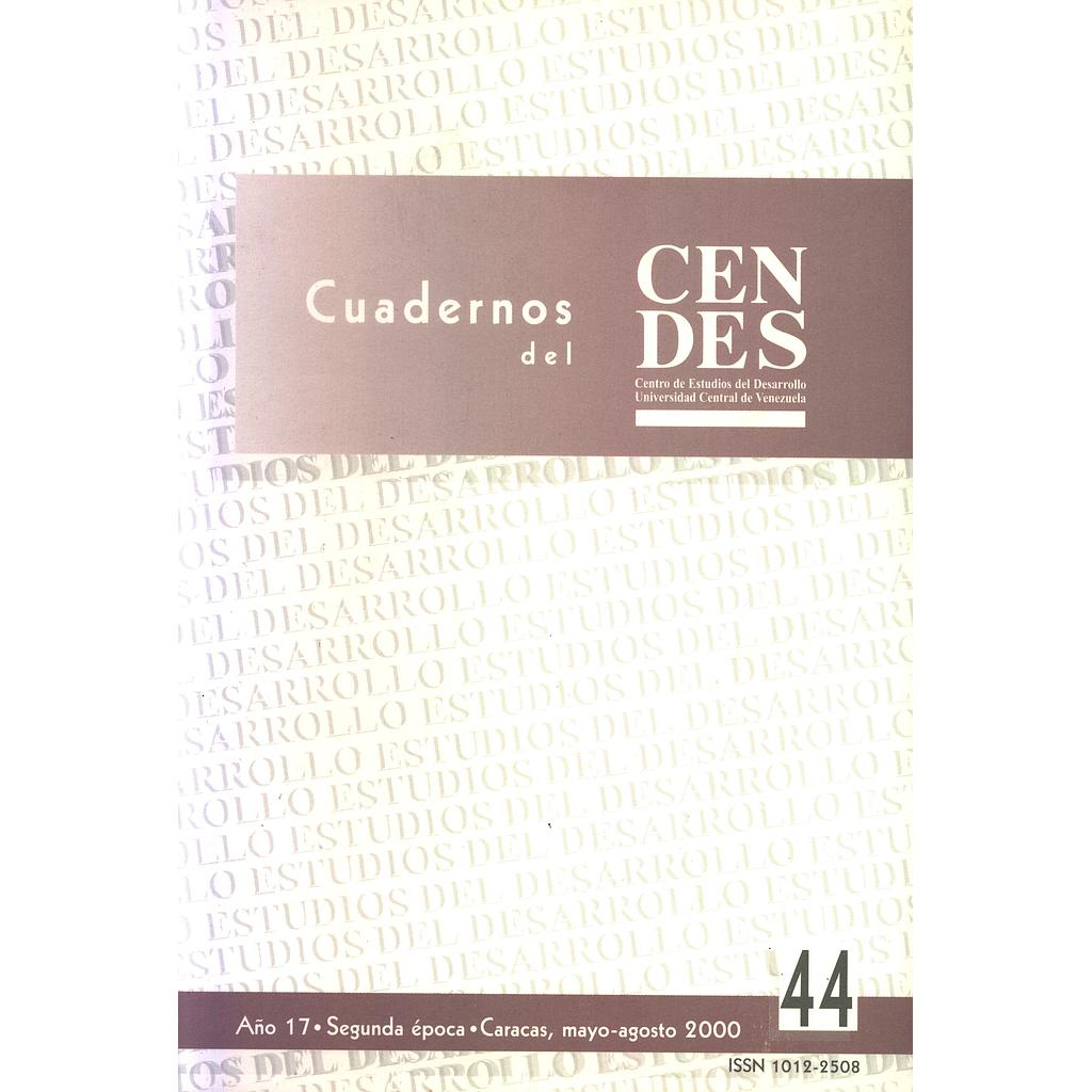 Cuadernos del CENDES N°44/2000