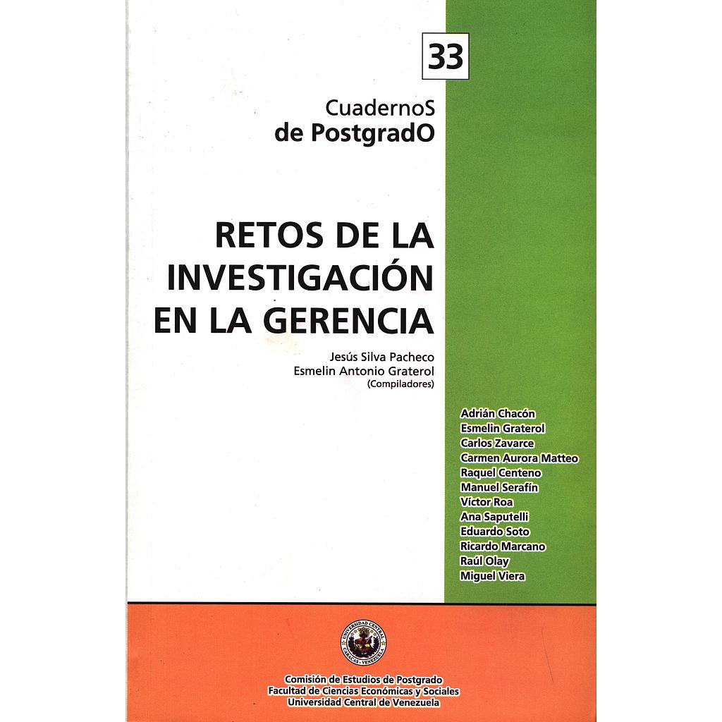 Cuadernos de Postgrado N°33: Retos de la investigación en la gerencia