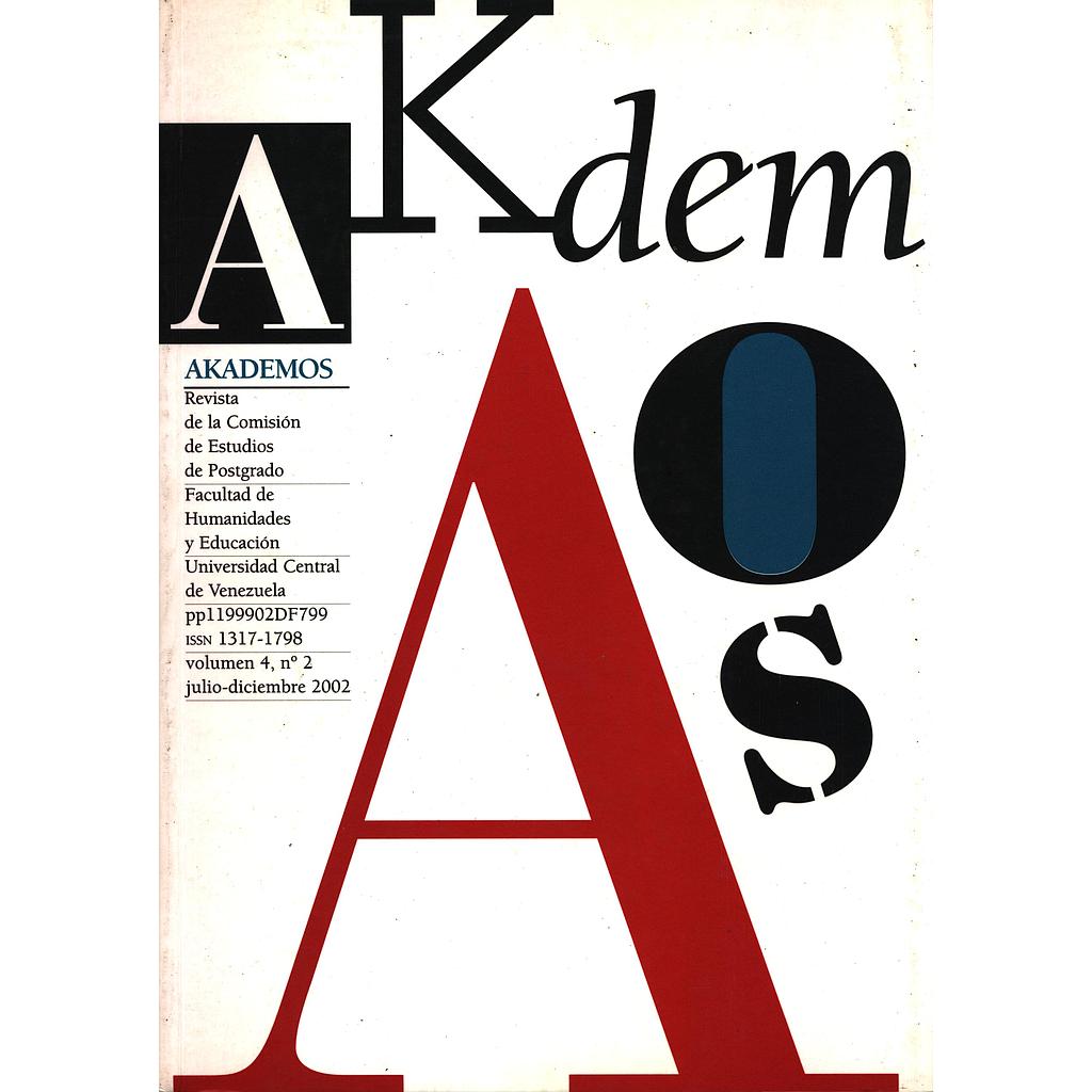 Revista Akademos. Volumen IV N°2/2002