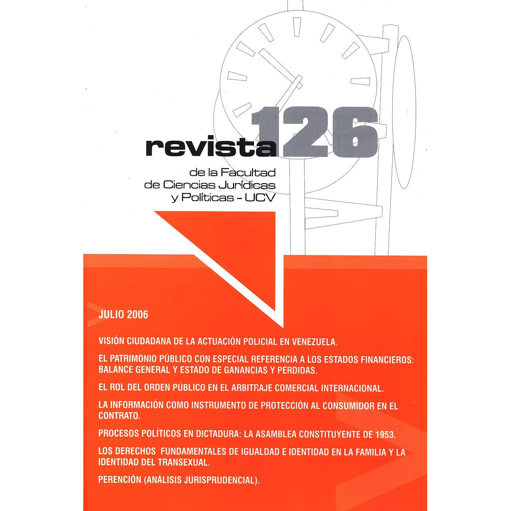 Revista de la Facultad de Ciencias Jurídica N°126/Jul 2006