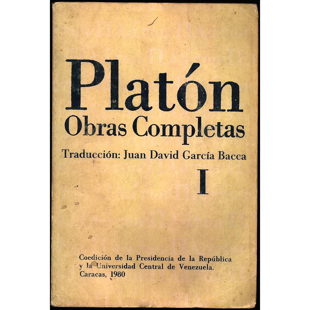Platón: Obras completas I
