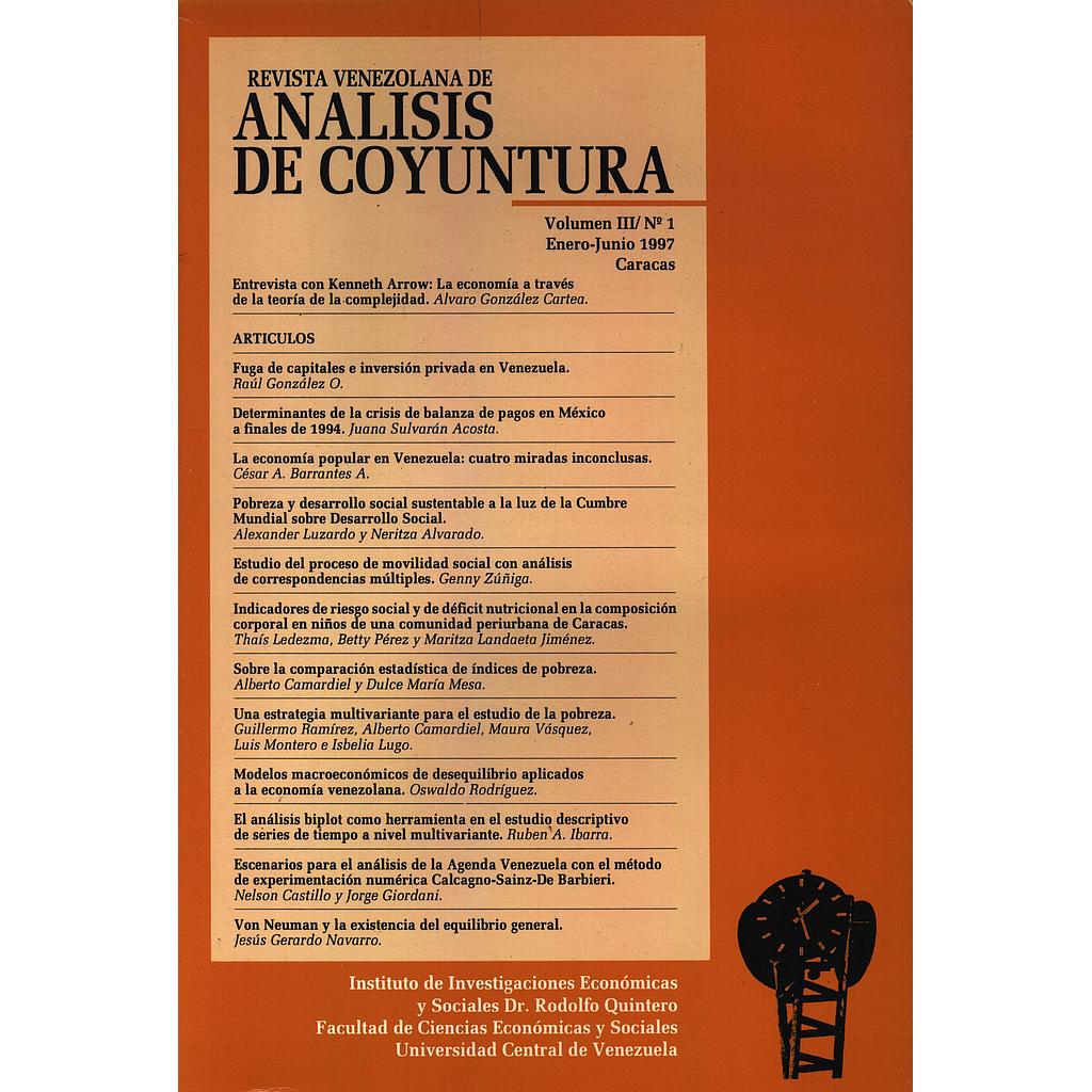 Revista venezolana de análisis de coyuntura. Volumen III/N°1/1197