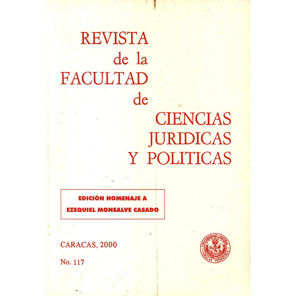 Revista de la Facultad de Ciencias Jurídicas y Políticas. N°117/2000