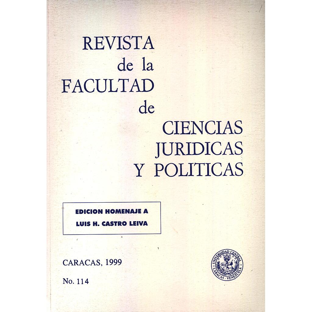 Revista de la Facultad de Ciencias Jurídicas y Políticas. N°114/1999