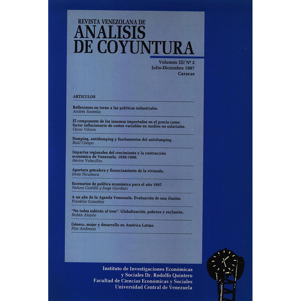 Revista venezolana de análisis de coyuntura. Volumen III/N°2/1997