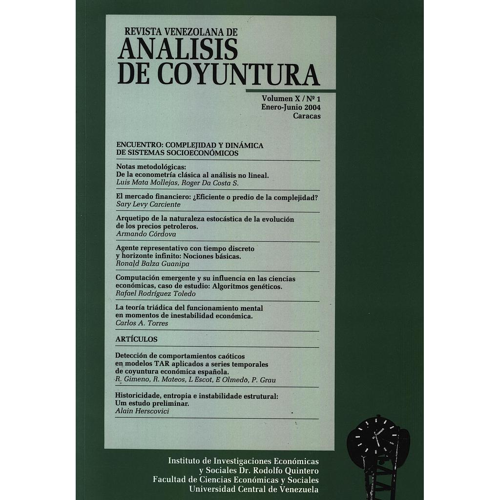 Revista venezolana de análisis de coyuntura. Volumen X/N°1/2004
