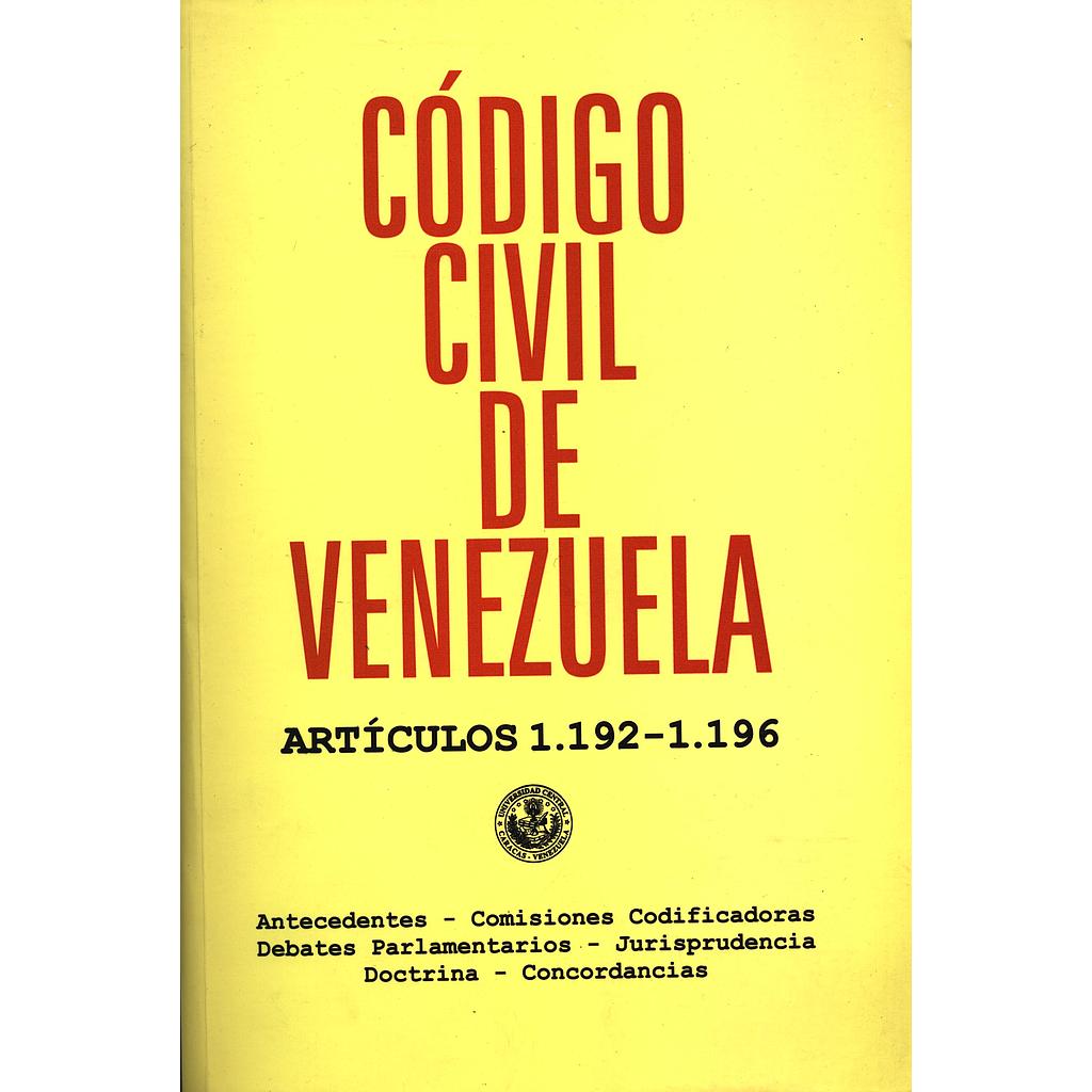 Código Civil de Venezuela. Artículos 1192 al 1196