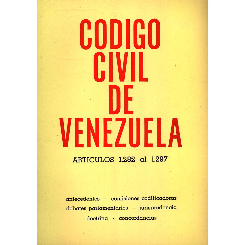 Código Civil de Venezuela. Artículos 1282 al 1297