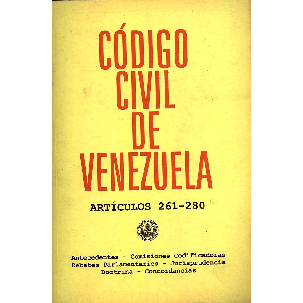 Código Civil de Venezuela. Artículos 261 - 280